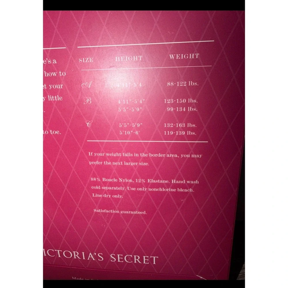 Victorias Secret Sexy Little Things Minx It Up Fishnet Tights Bubble Pink Size C